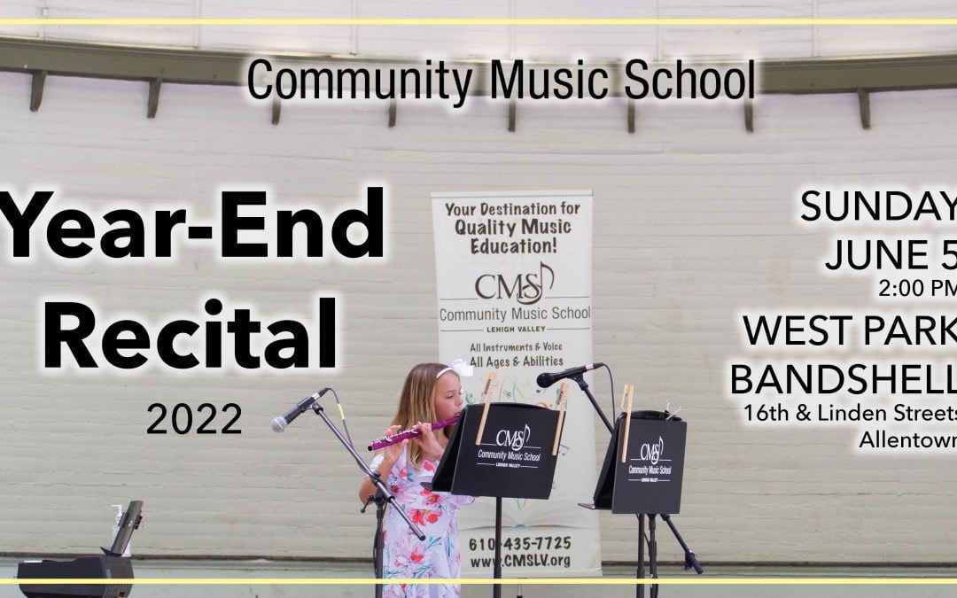 2022 CMS Year-End Recital Screenshots of student performances recorded at Community Music School