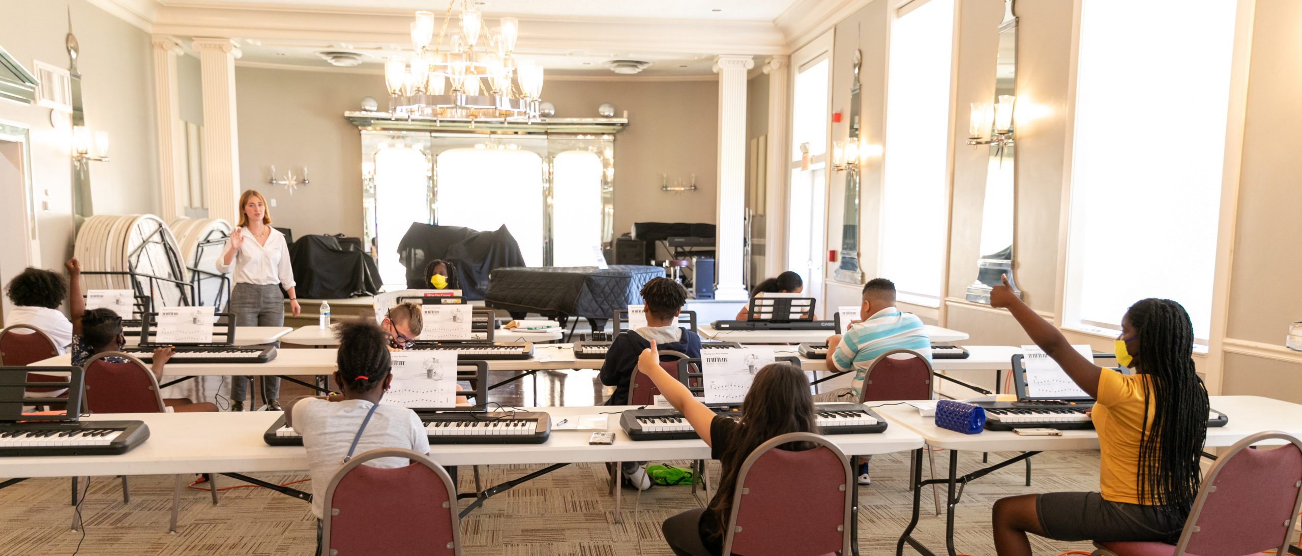 Homeschool group piano class keyboard class at Community Music School Allentown PA