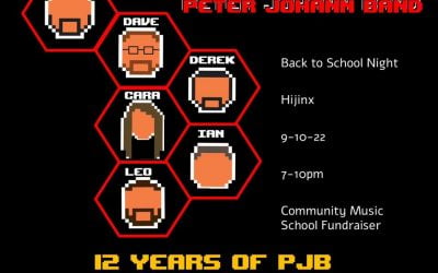 Peter Johann Band Hosts “Back to School Fundraiser” for CMS at Hijinx – Sat, Sept 10, 2022