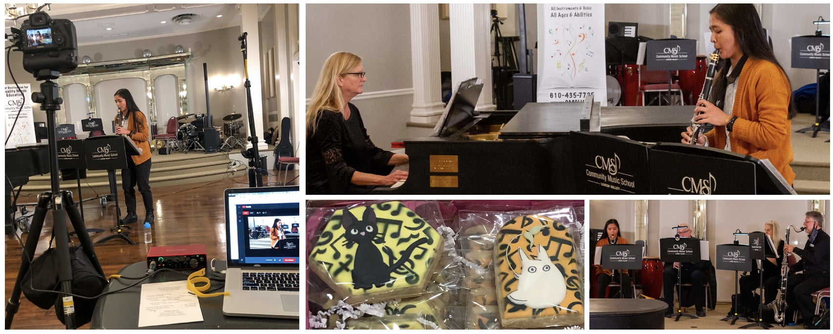 Mary Pulanco Clarinet Recital Recording at Community Music School Collage Photo