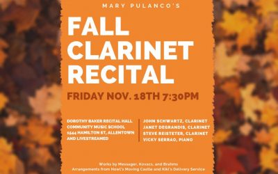 Clarinet Recital – Fri, Nov 18, 2022