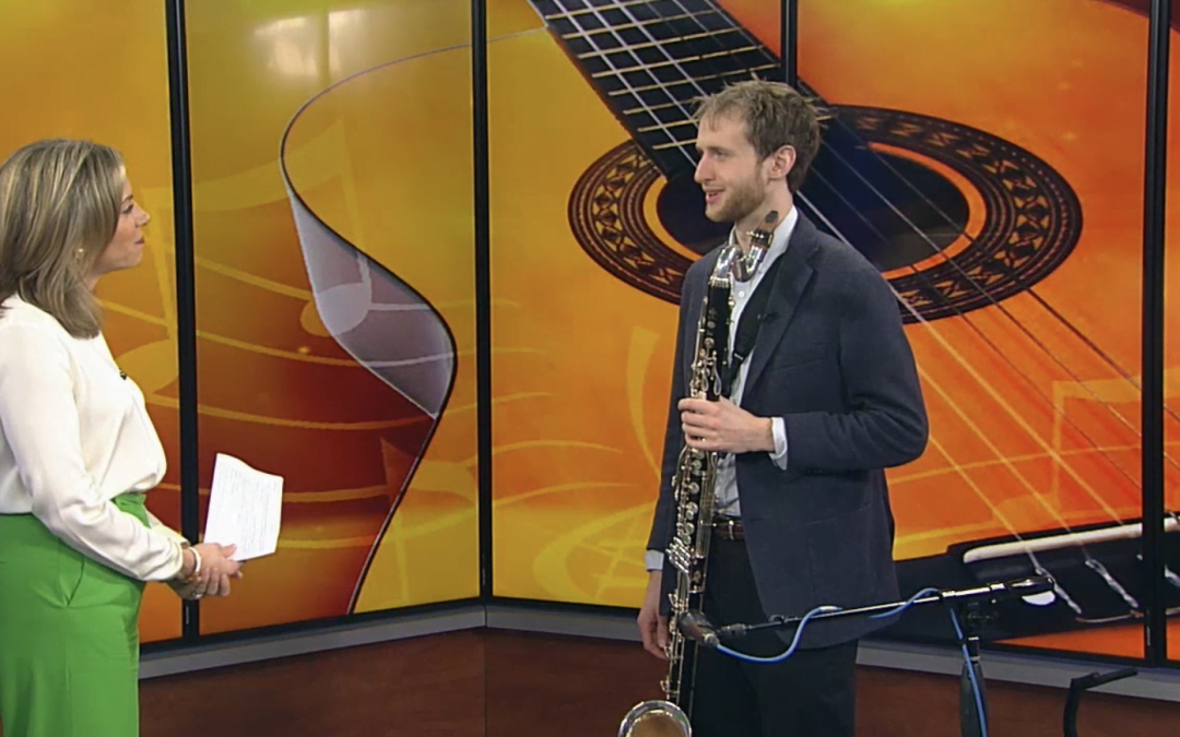 Griffin Woodard with Eve Russo on Music Monday on WFMZ NEW Channel 69