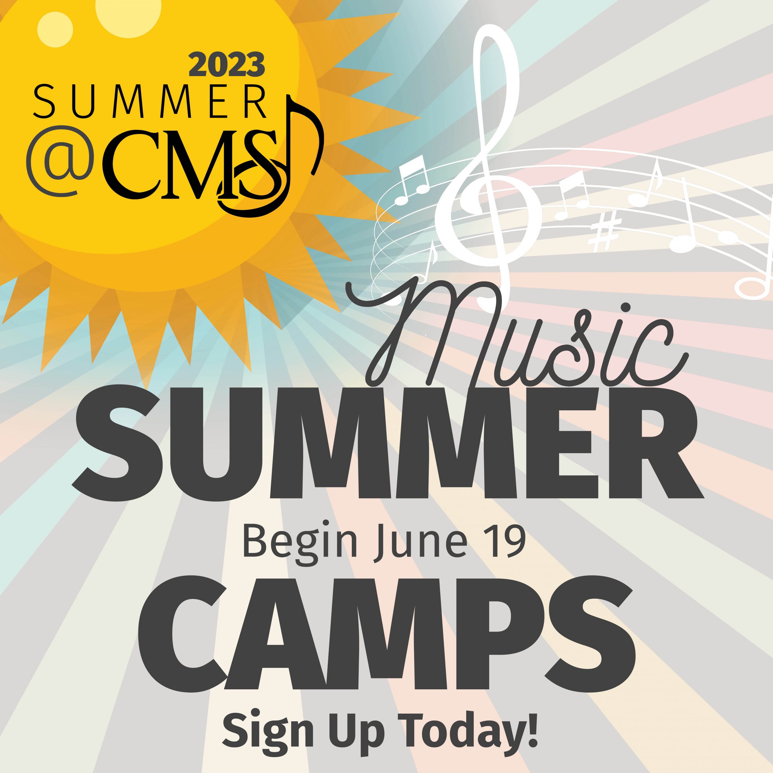 Summer Camps begin June 19, 2023 at Community Music School