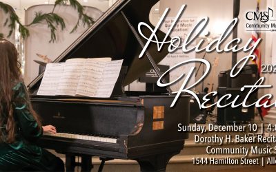 HOLIDAY RECITAL – SUN, DEC 10, 2023