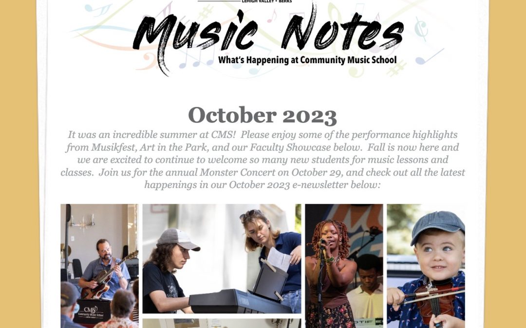 MUSIC NOTES: WHAT’S HAPPENING AT CMS – October 2023