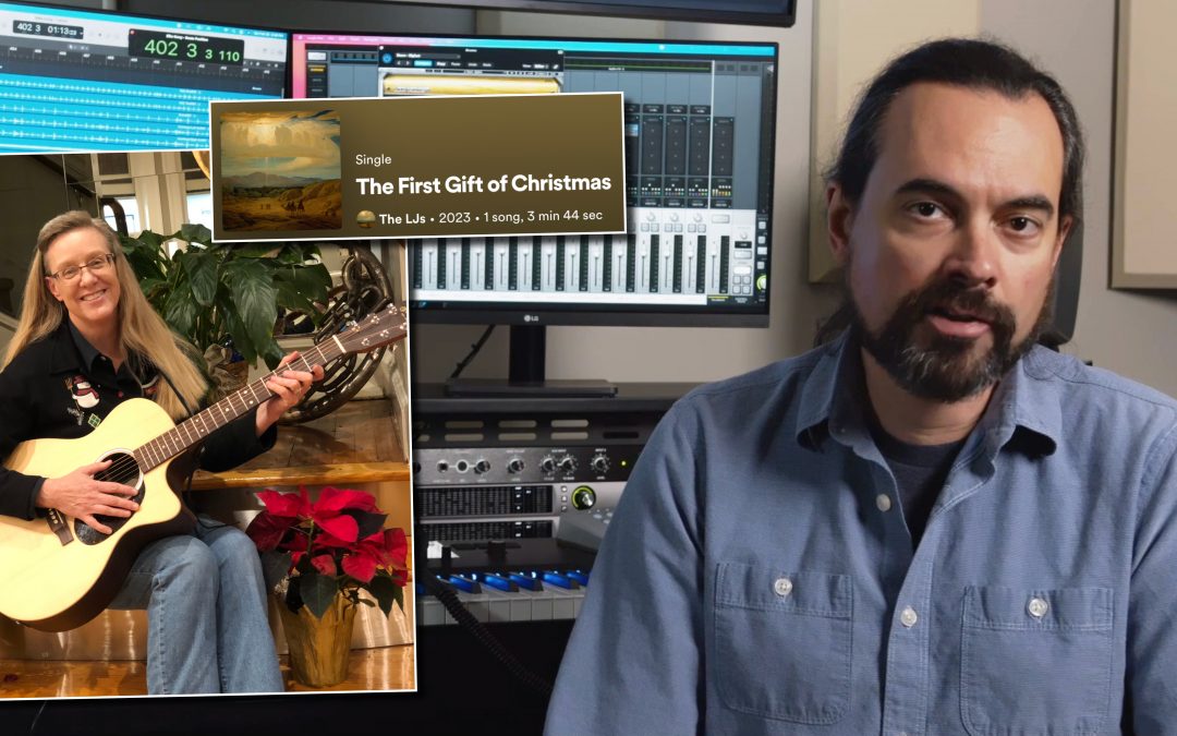 Student Records Holiday Song in CMS Recording Studio