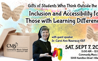 Special Presentation: Inclusion & Accessibility for Those with Learning Differences – SAT, SEPT 7, 2024